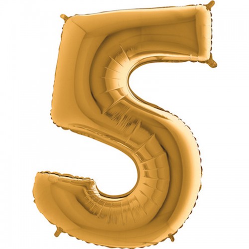 Balão Número 5 Dourado